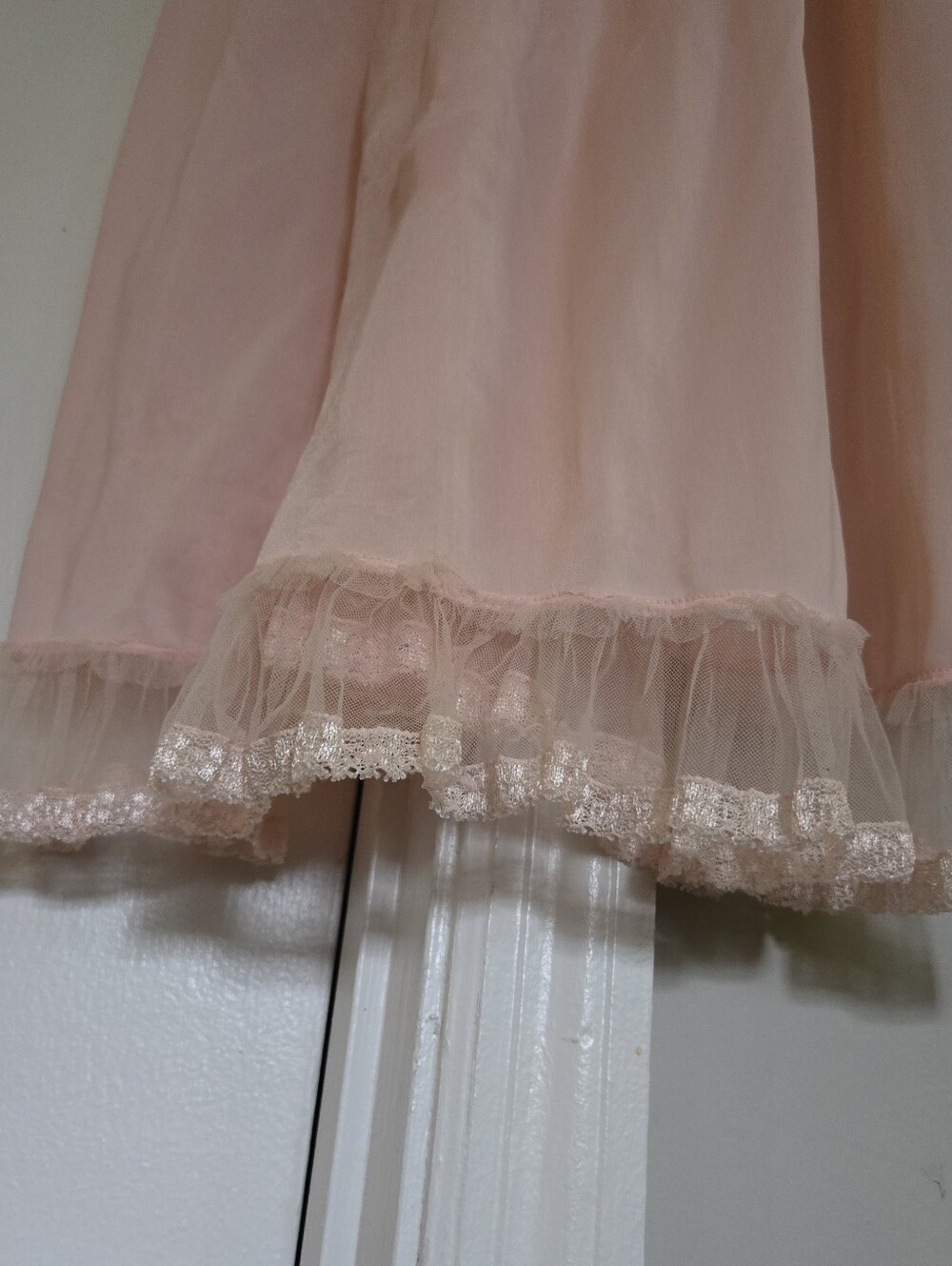 Vintage Ethereal Light Pink Nightgown Slip Dress - Picture 3 of 7